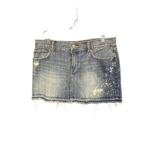 Y2K Old Navy Womens Ultra Low‎ Rise Denim Skirt Size 10